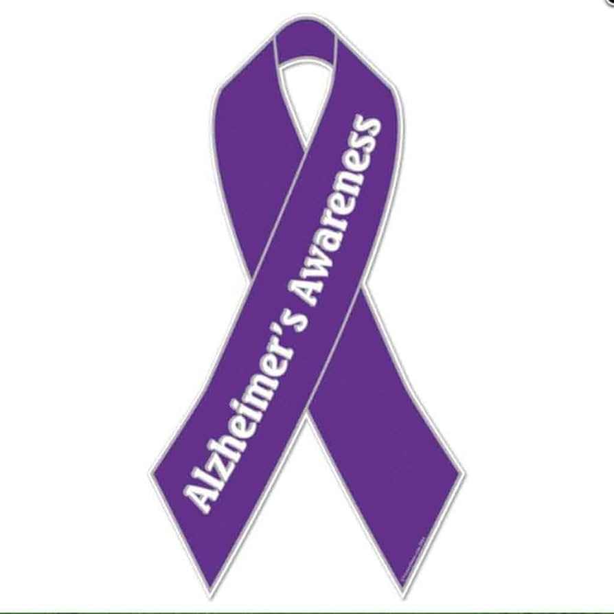 purple ribbon Alzheimer's Awareness
