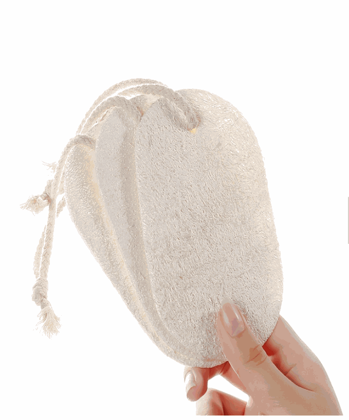#1 Natural Loofah Bath Sponge - 6" Pure Body Exfoliation held in hand, gallery position 1 Support Greg Profits Pay for Alzheimer's Treatments