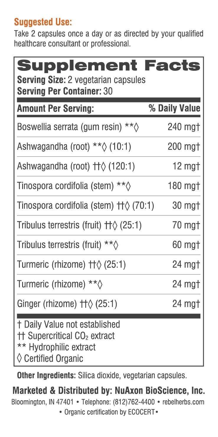 #33 Jointade 60 capsules gallery 1 showing detailed supplement facts label Support Greg Profits Pay for Alzheimer's Treatments