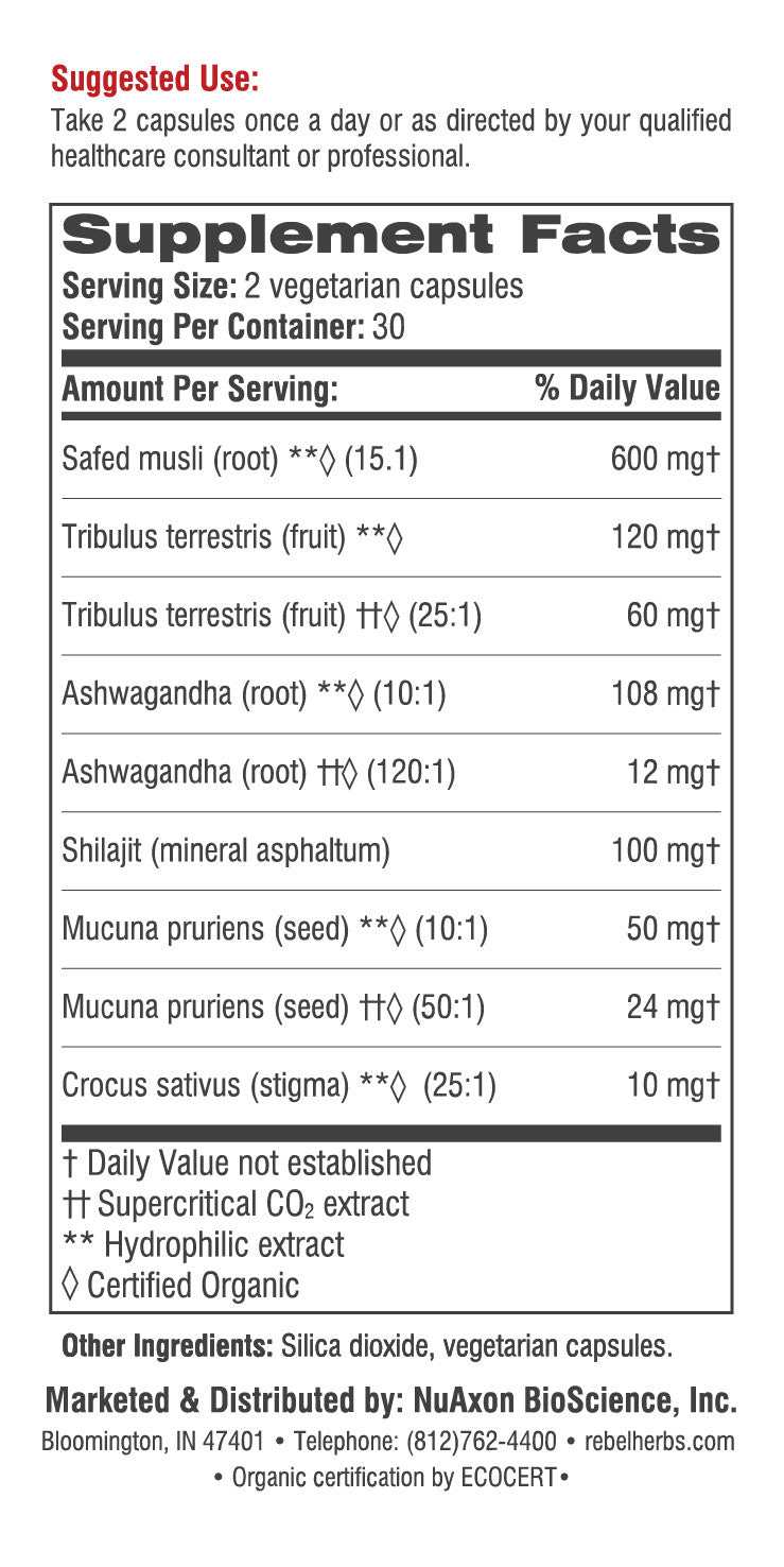 #45 Stamimax 60 capsules gallery 1 showing detailed supplement facts label Support Greg Profits Pay for Alzheimer's Treatments