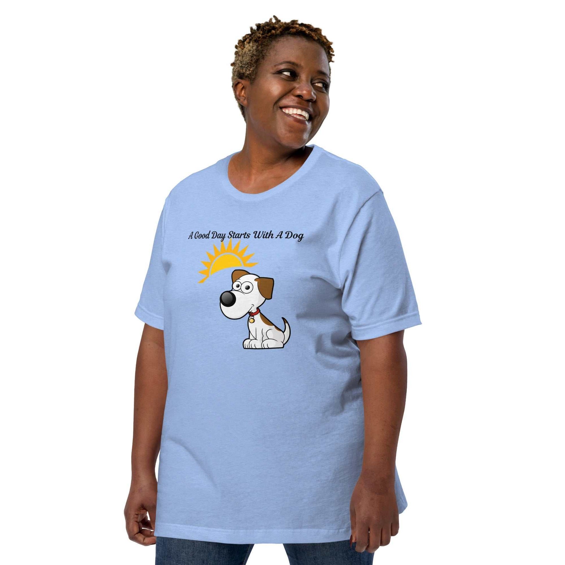 A Good Day Starts With A Dog T-Shirt for Unisex - Greg's AZ Store