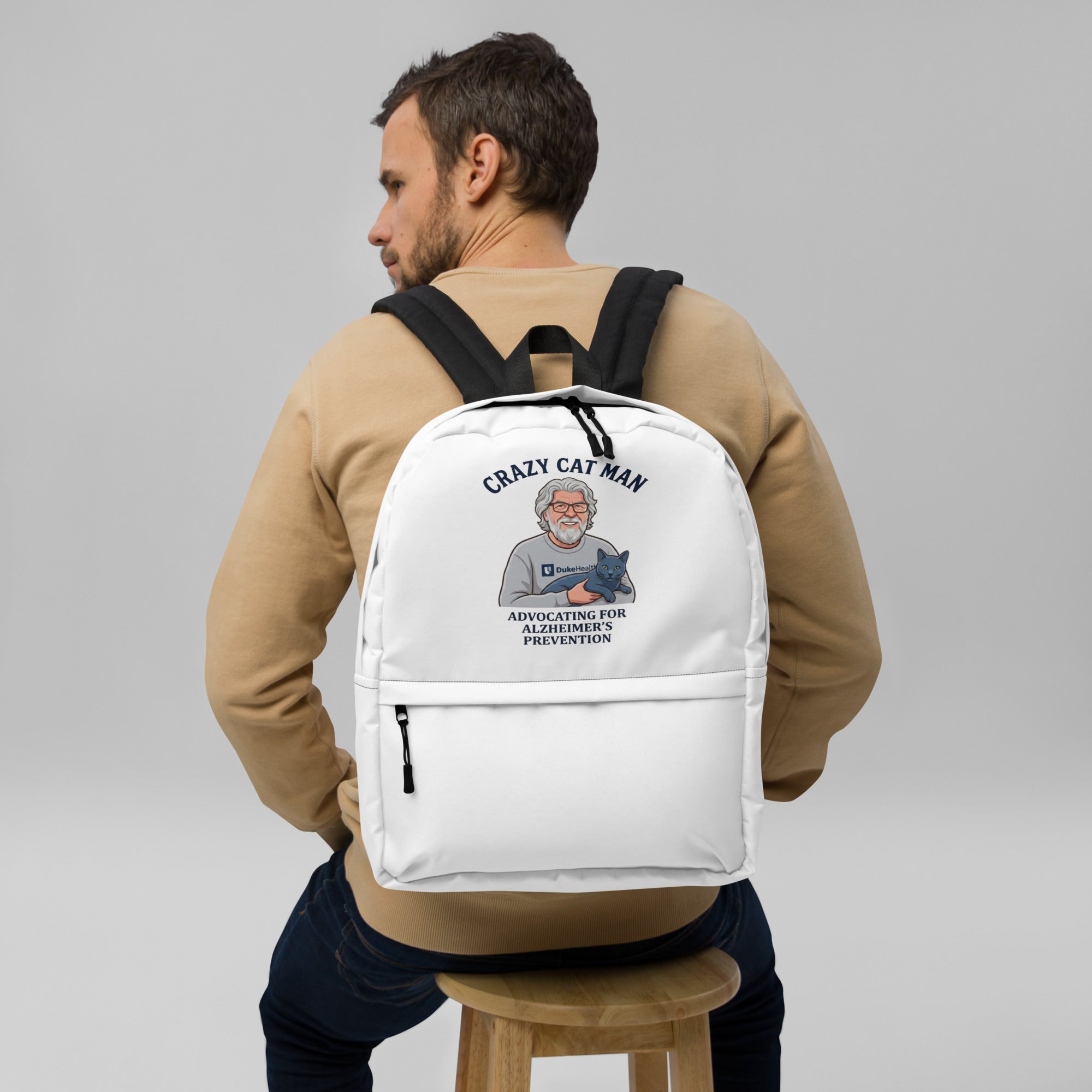 Cat Man Signature Backpack | Support Alzheimer's Prevention with Style
