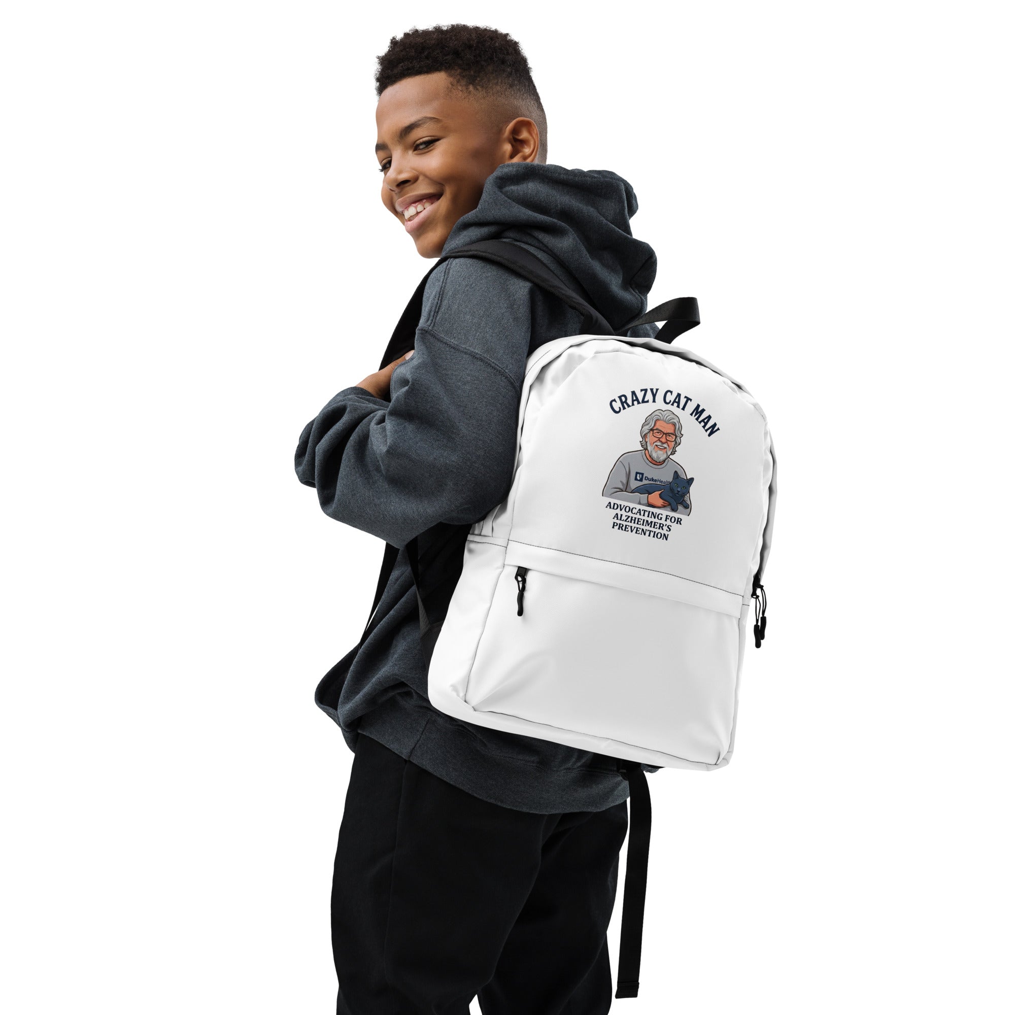Cat Man Signature Backpack | Support Alzheimer's Prevention with Style