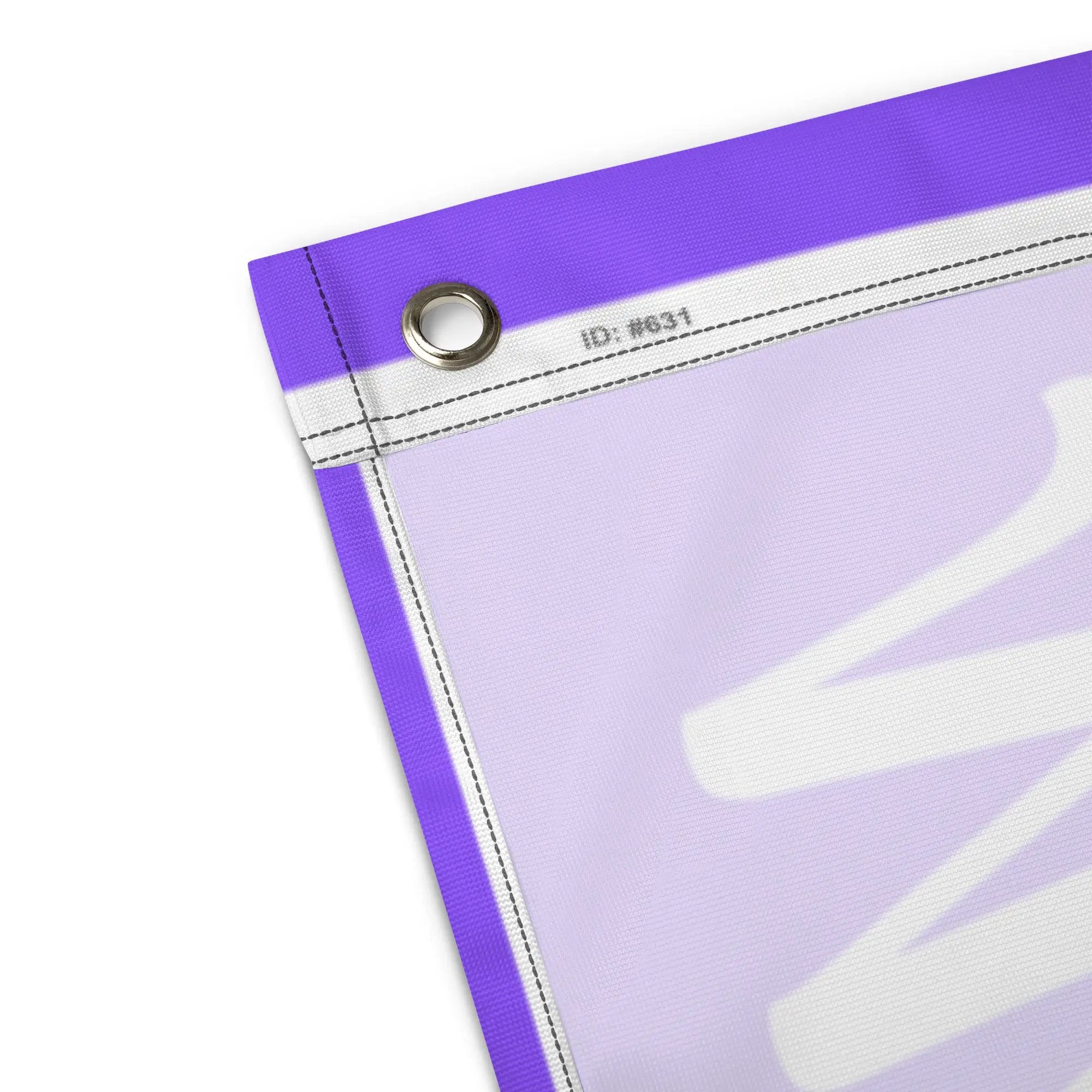 Alzheimer's Awareness flag with all-over white print, promoting support and awareness, made by Greg's AZ Store.
