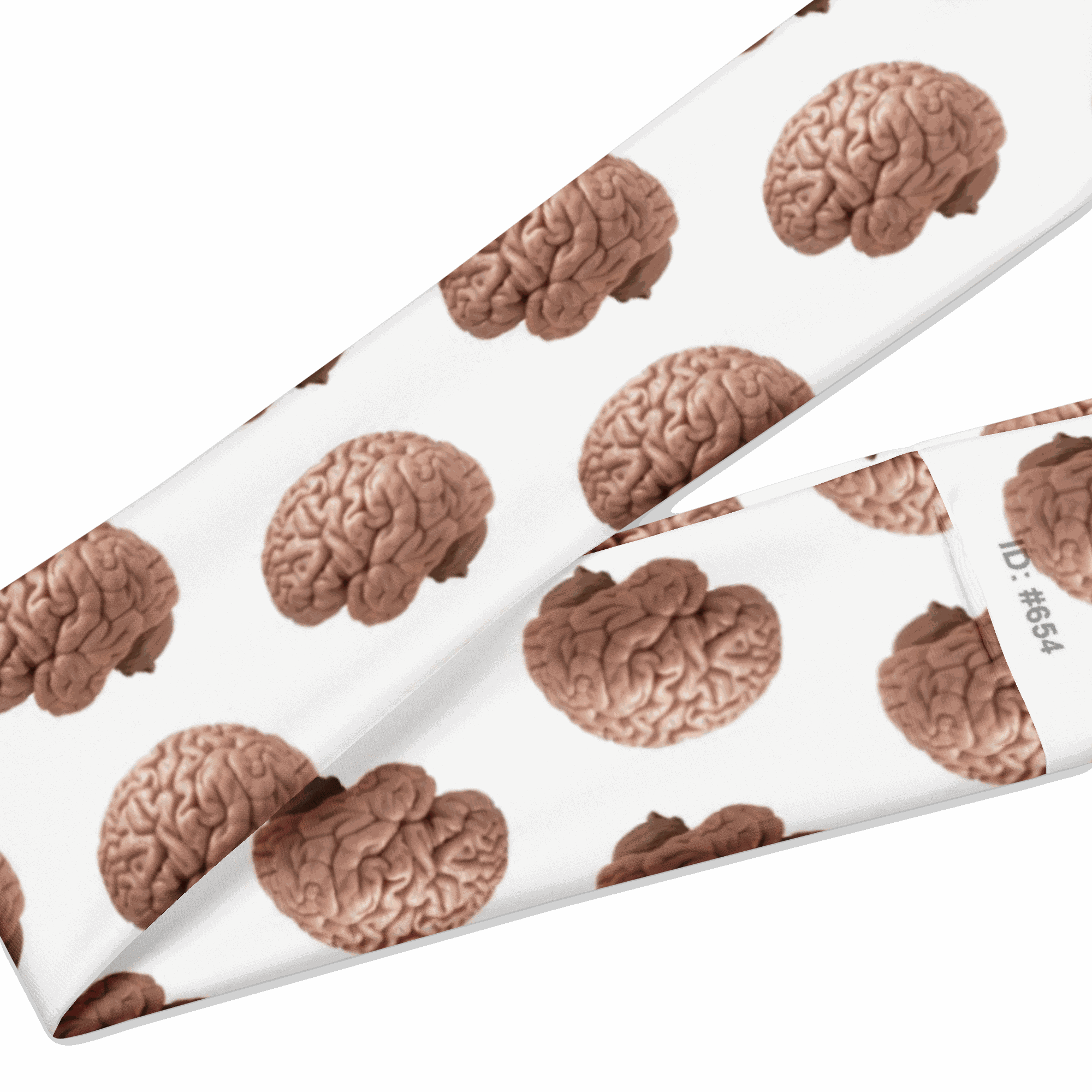Soft stretch headband with brain images for Alzheimer's awareness, ideal for workouts and casual wear