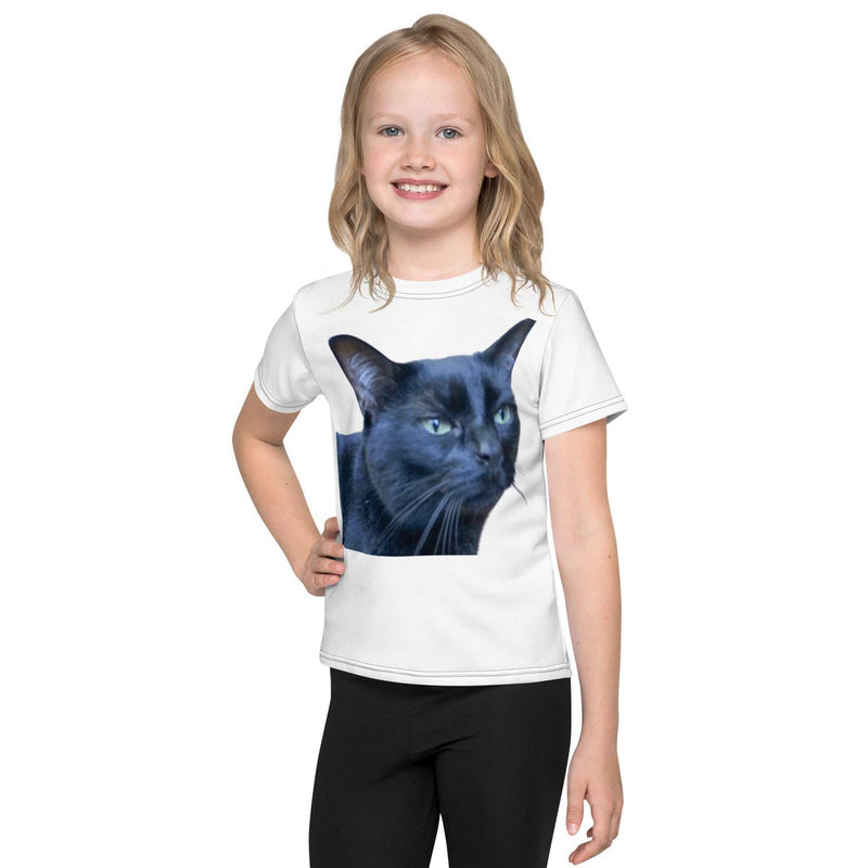 Black Cat Kids T-Shirt - Adorable Crew Neck Tee for Young Cat Lovers - Greg's AZ Store