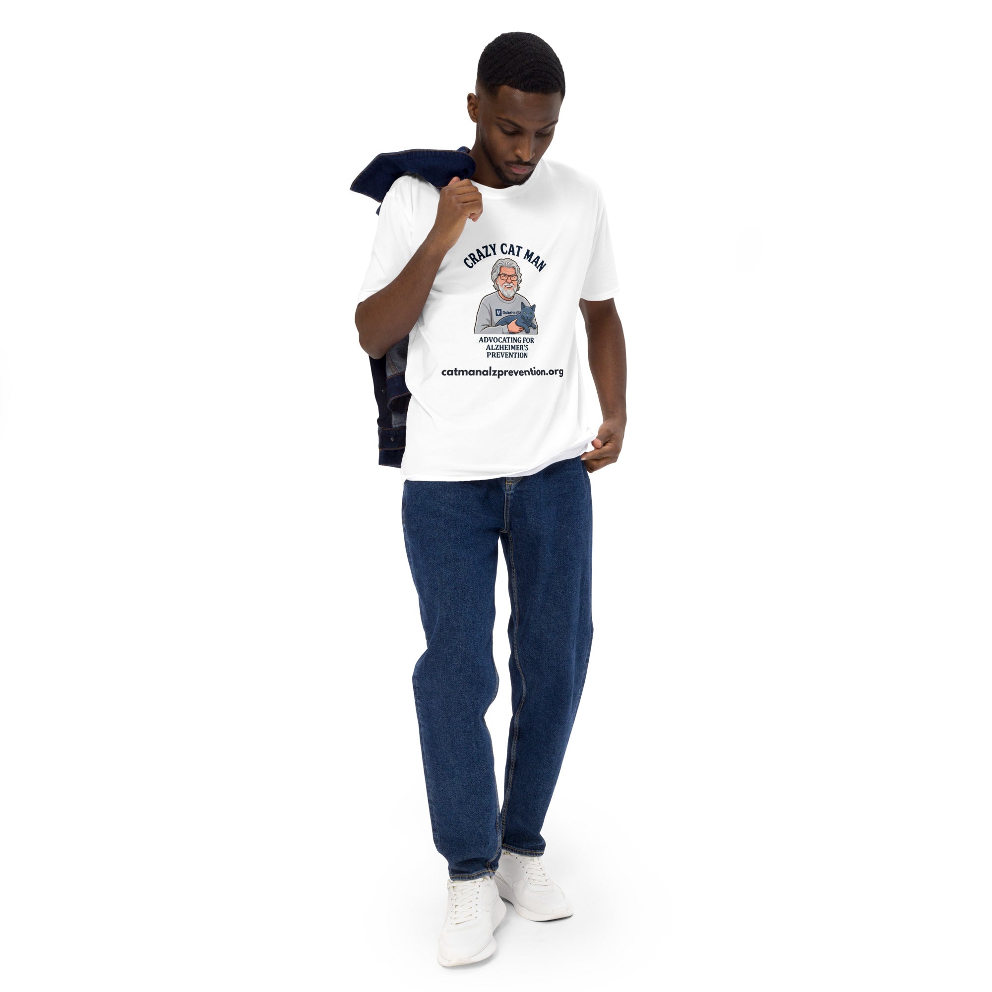 Support Alzheimer's Prevention with The Cat Man Signature Men's Tee Shirt
