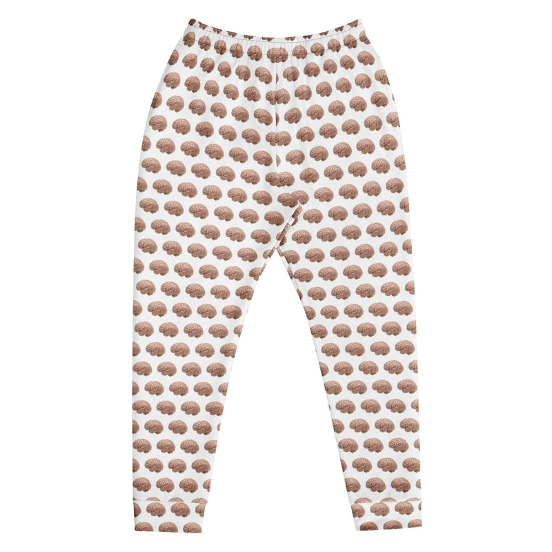 Brain print all over men's slim fit joggers with soft cotton-feel fabric and elastic waistband