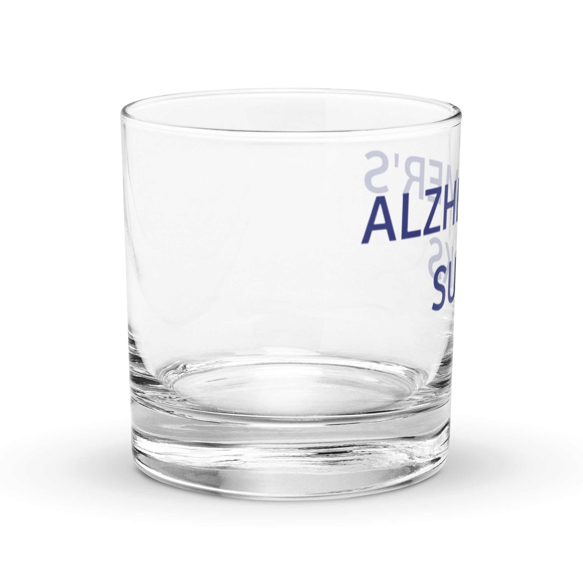 Alzheimer's Sucks Rocks Glass -