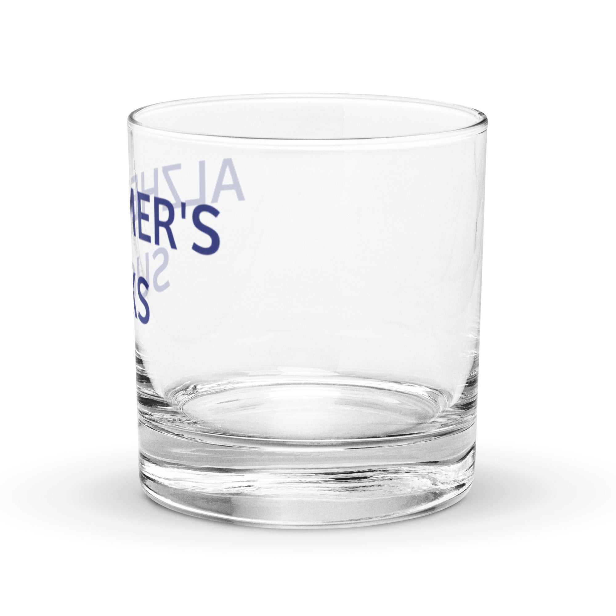 Alzheimer's Sucks Rocks Glass -