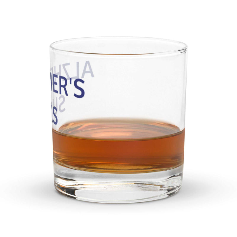 Alzheimer's Sucks Rocks Glass -