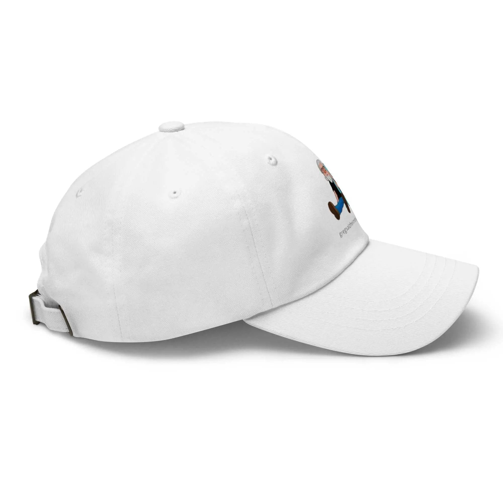 Classic ball cap with embroidered Crazy Cat Man logo, featuring The Cat Man Signature Classic design by Greg's AZ Store.