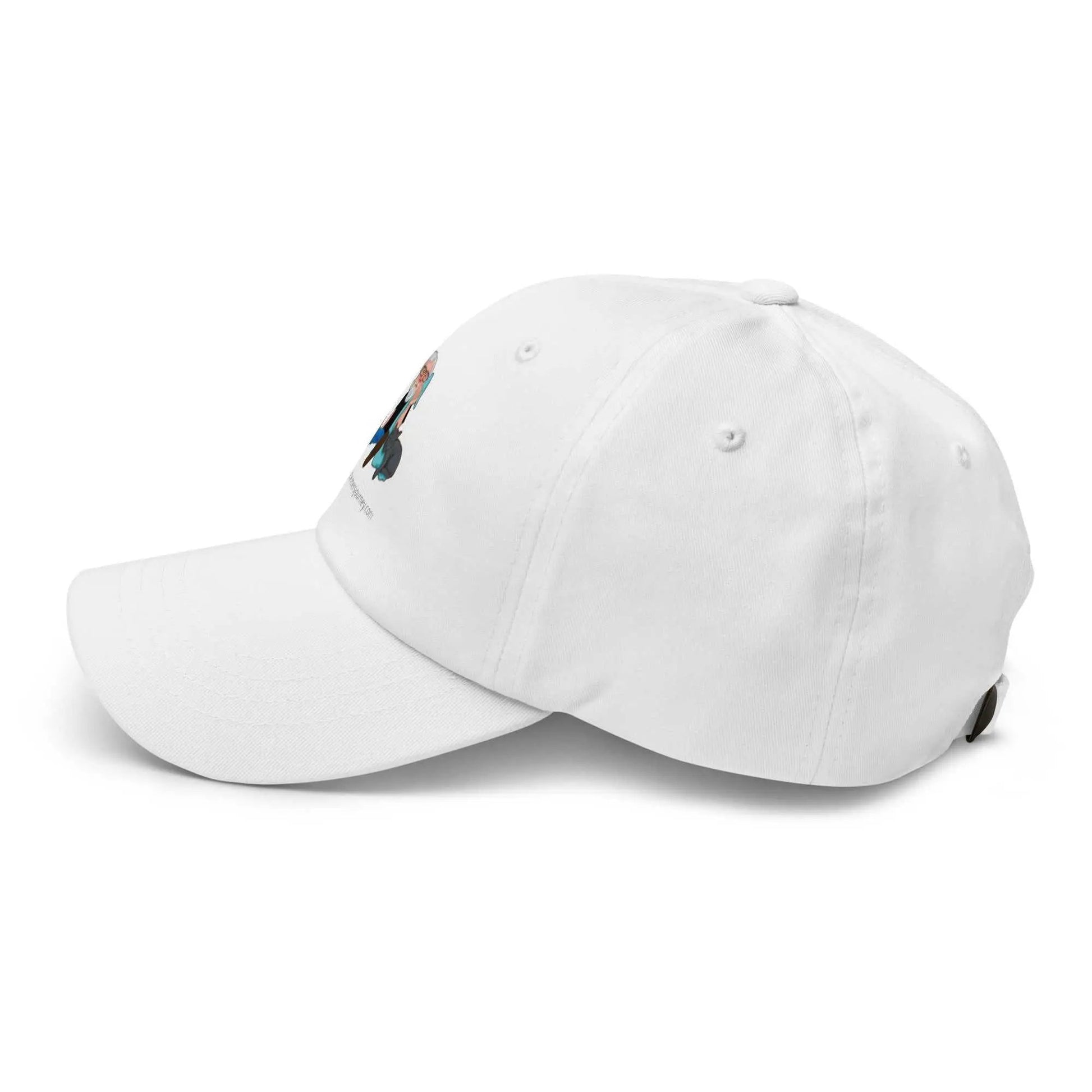 Classic ball cap with embroidered Crazy Cat Man logo, signature style by Greg's AZ Store, casual unisex headwear.