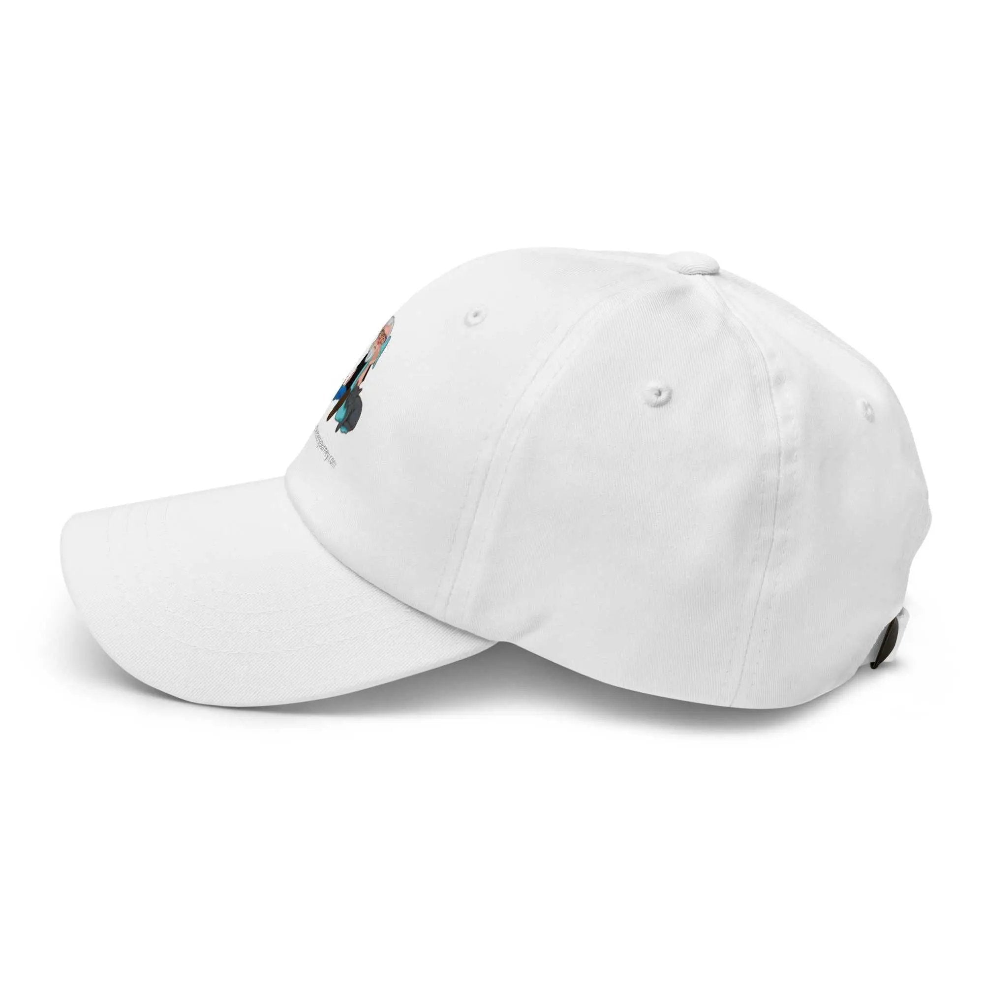 Classic ball cap with embroidered Crazy Cat Man logo, signature style by Greg's AZ Store, casual unisex headwear.