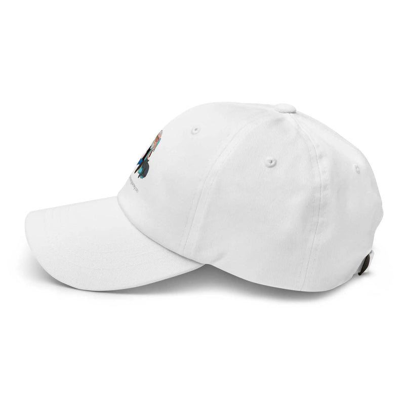Classic ball cap with embroidered Crazy Cat Man logo, signature style by Greg's AZ Store, casual unisex headwear.