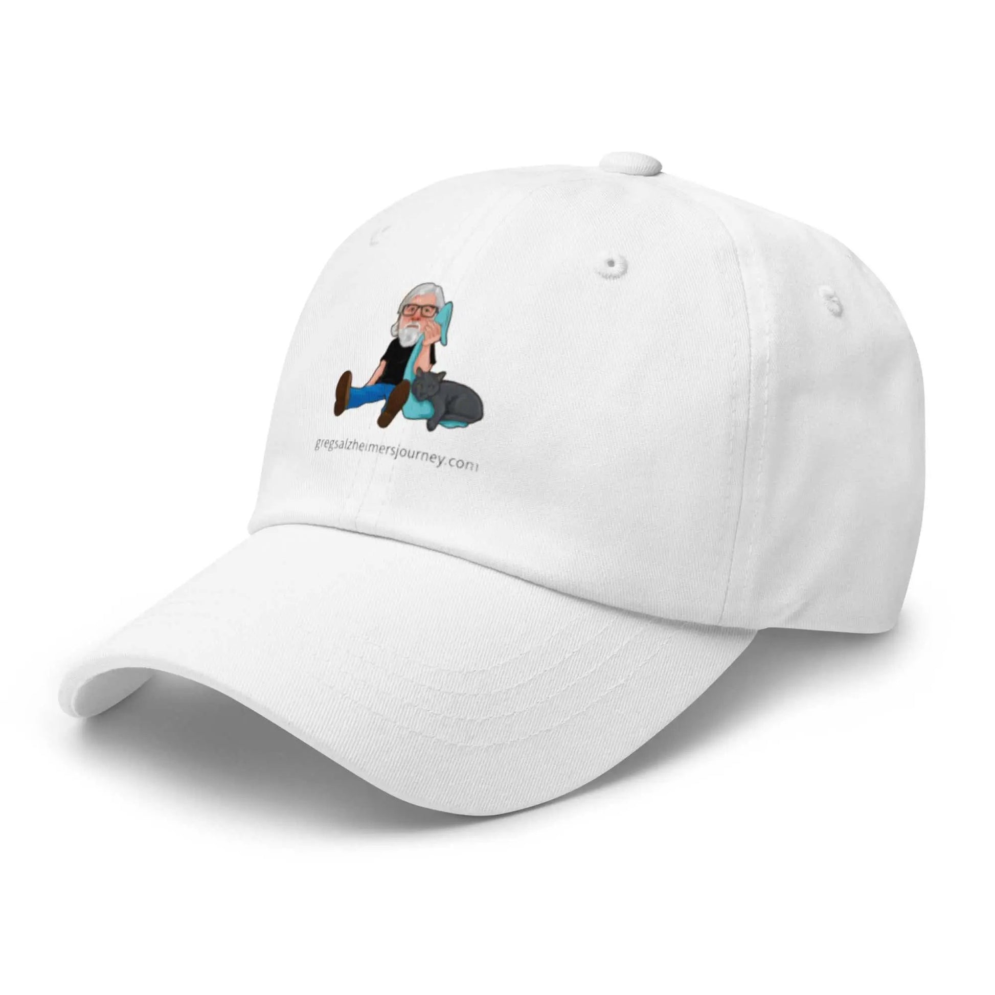 Classic ball cap featuring embroidered Crazy Cat Man logo, The Cat Man Signature Classic Ball Cap by Greg's AZ Store.