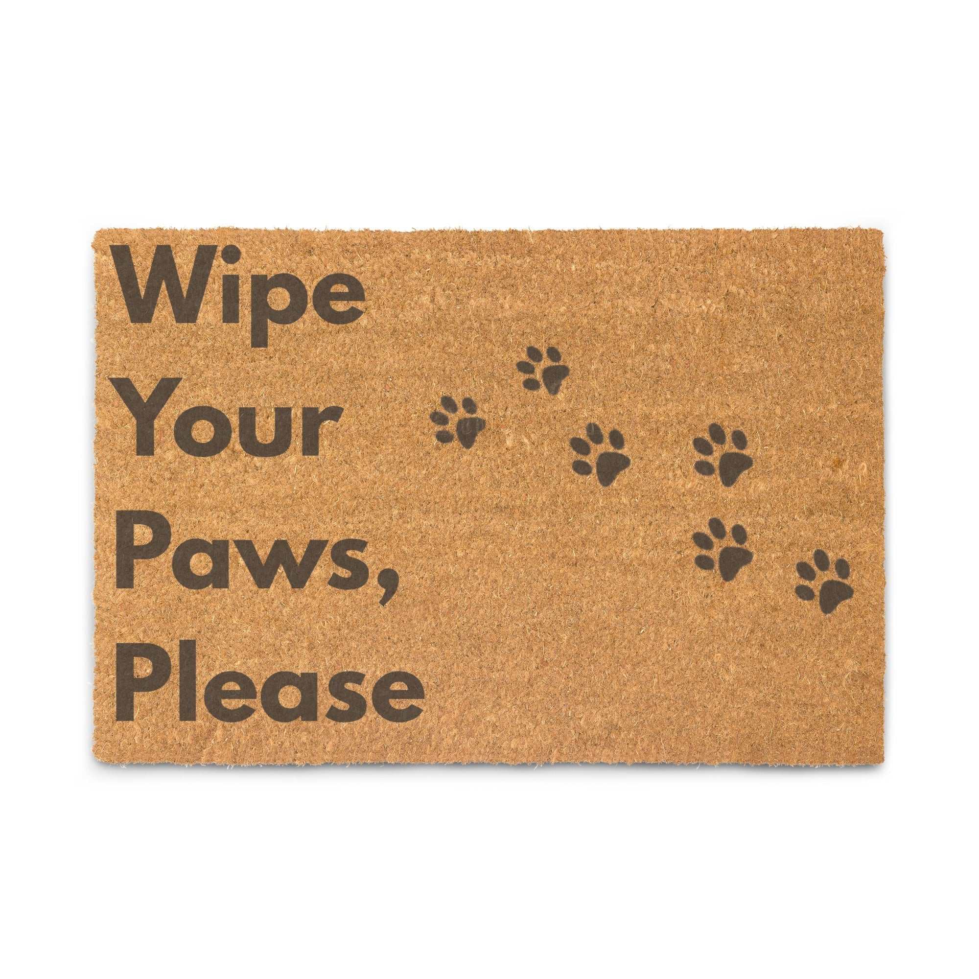 Coir Doormat Cat Paws - Wipe Your Paws Please with Adorable Cat Prints - Greg's AZ Store