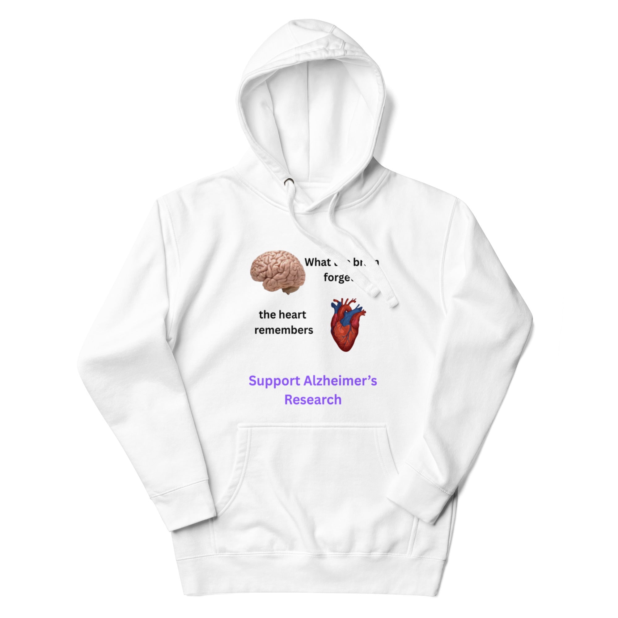 "When the brain forgets, the heart remembers" Unisex Cotton Hoodie
