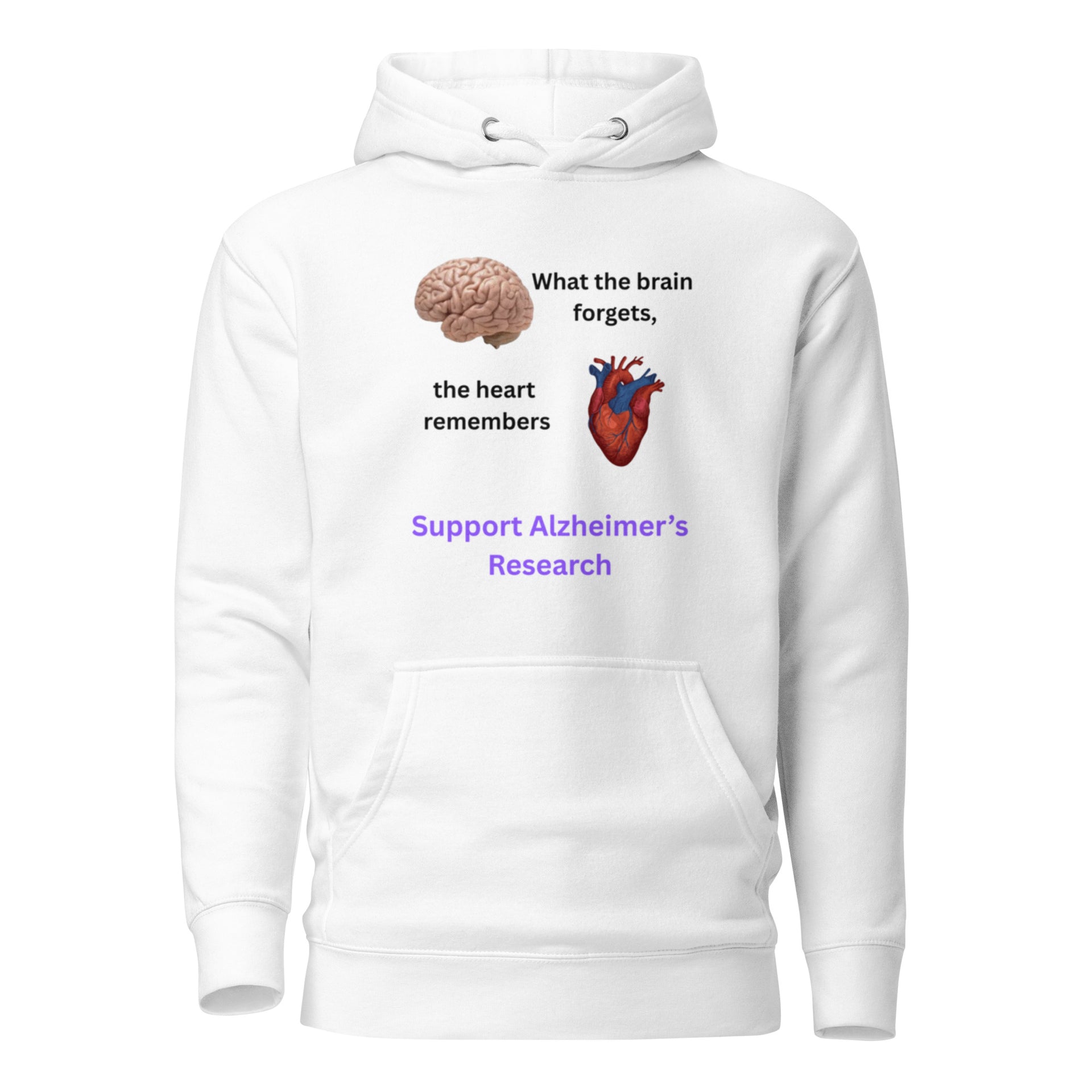 "When the brain forgets, the heart remembers" Unisex Cotton Hoodie