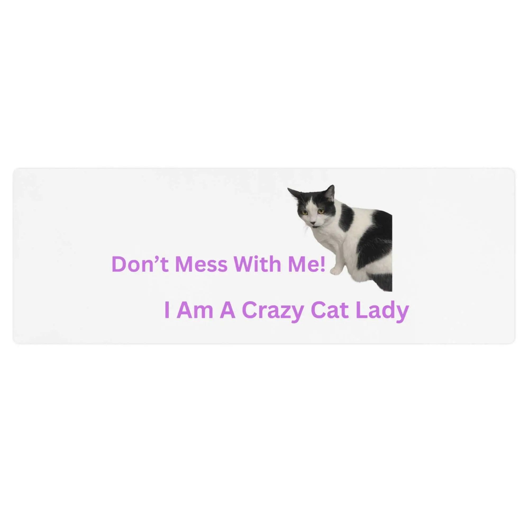 Crazy Cat Lady yoga mat with anti-slip microsuede surface, perfect for comfort and stability during yoga practice.