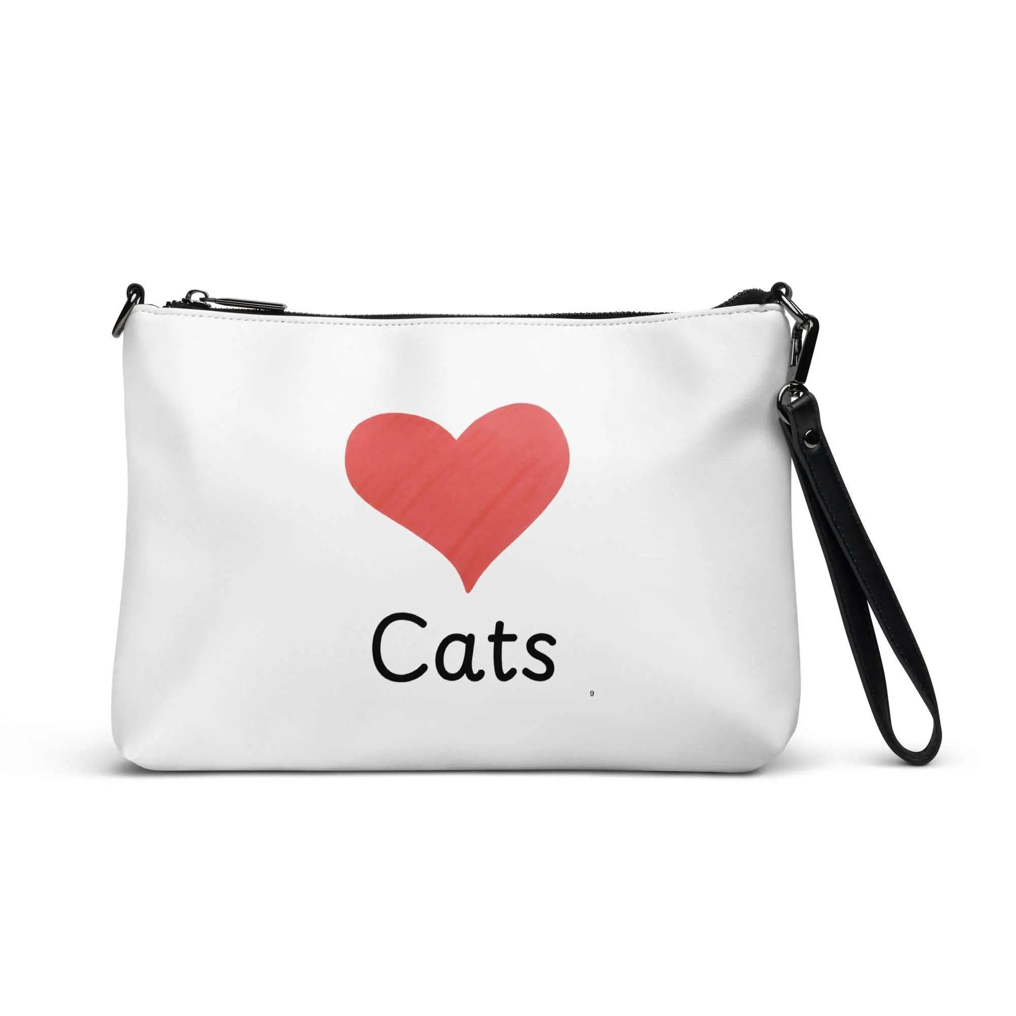 Cat-themed crossbody bag with love cats design, stylish and functional accessory for cat lovers, decor style by Greg's AZ Store