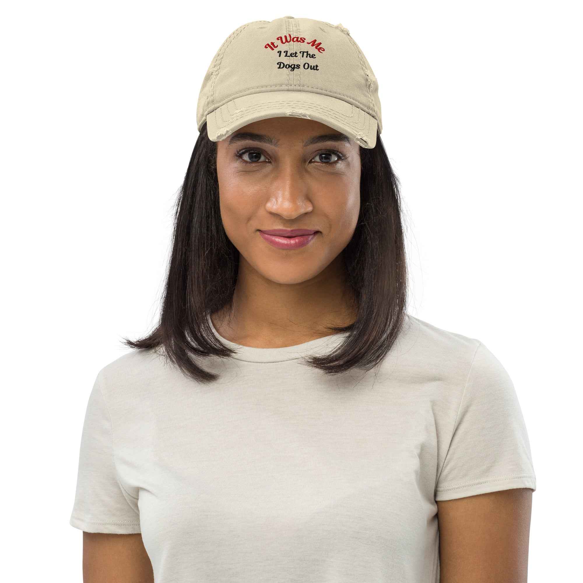 Distressed Dad Hat - It Was Me I Let The Dogs Out - Greg's AZ Store