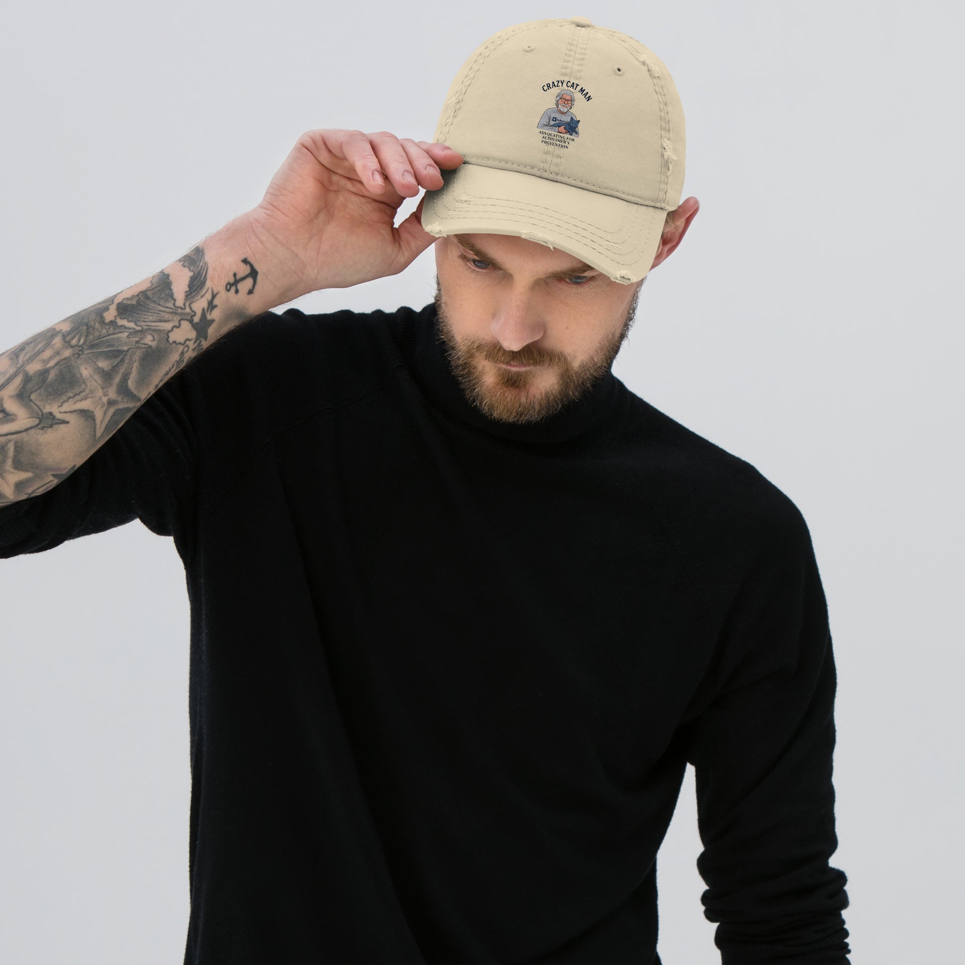 The Cat Man Signature Dad Hat - Stylish Support for Alzheimer's Prevention