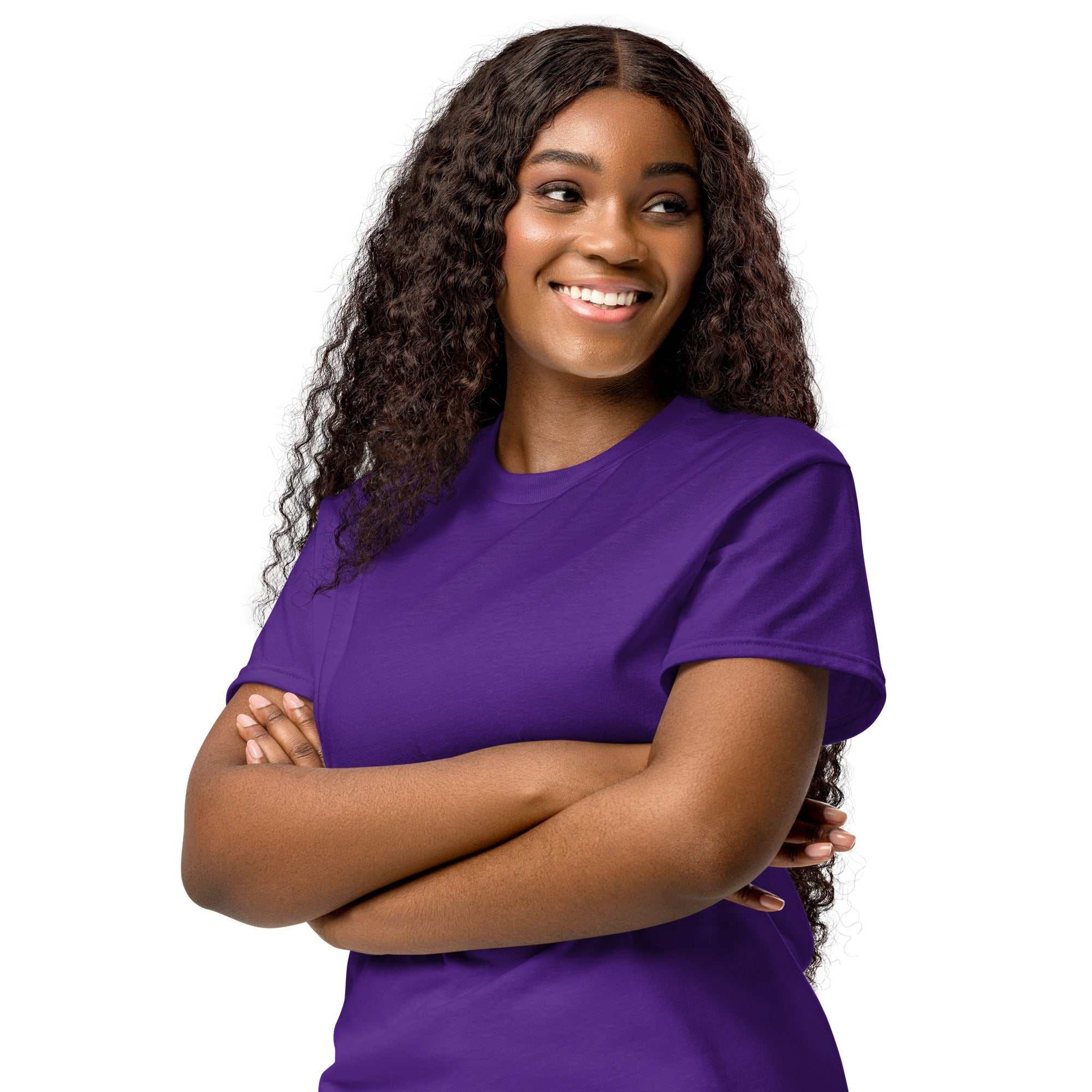 DryBlend® T-Shirt Purple "I WEAR PURPLE FOR ALZHEIMER'S AWARENESS"