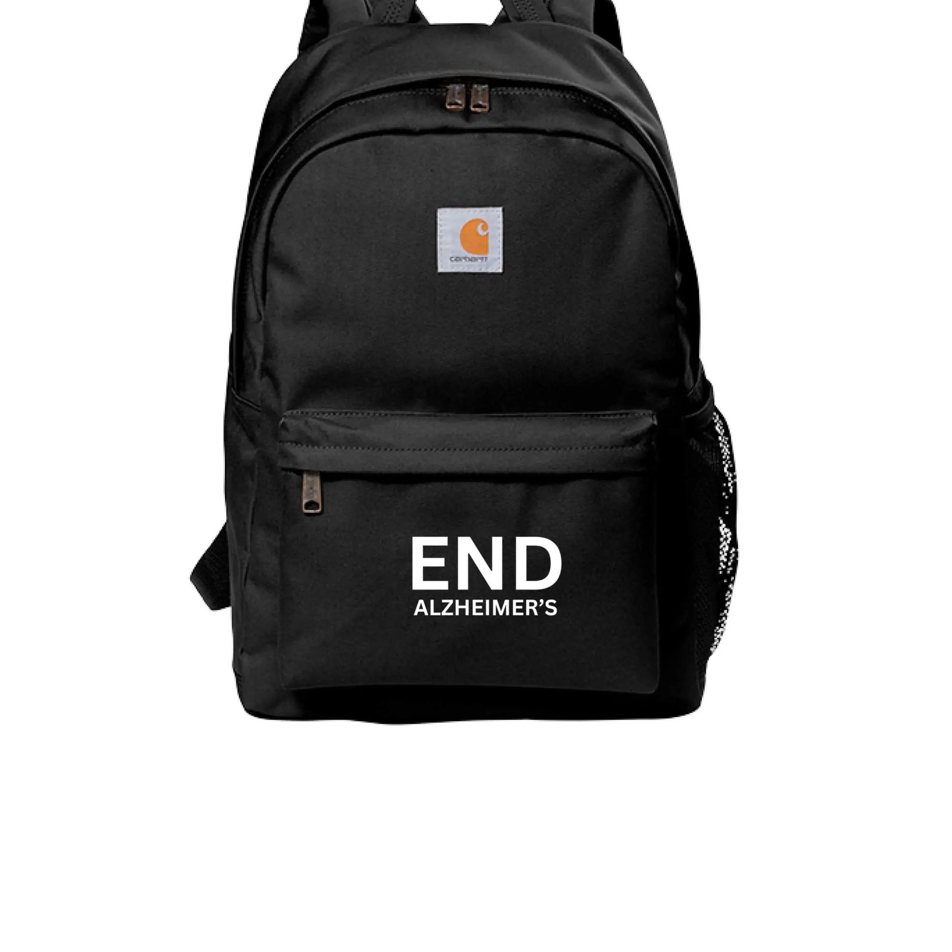Black Carhartt backpack for everyday use, durable and stylish, featuring multiple compartments and adjustable straps.
