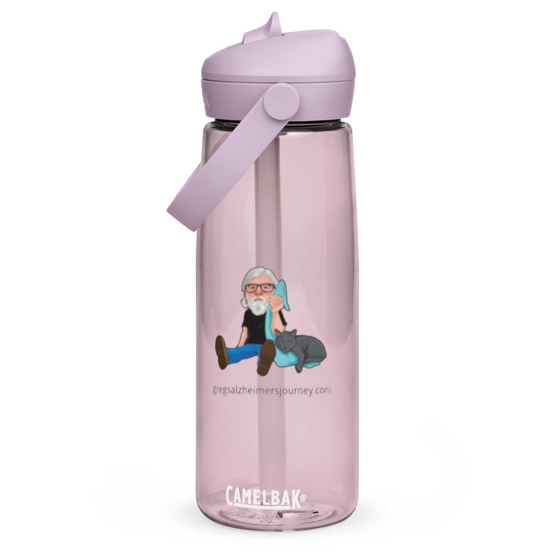 The Crazy Cat Man Signature Flip Straw Water Bottle