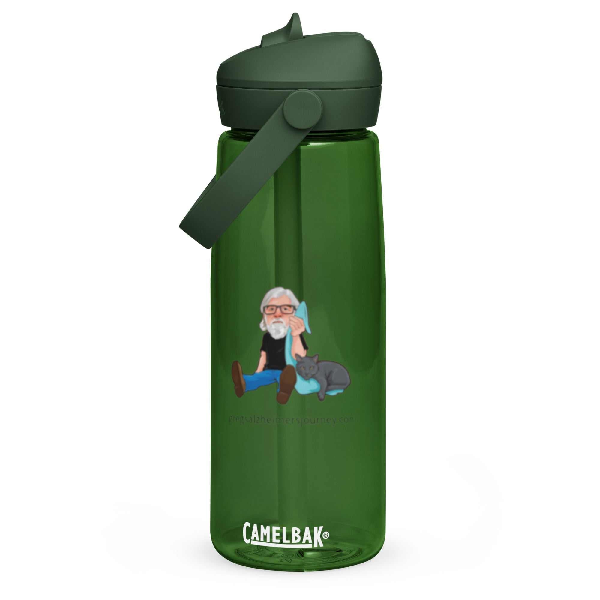 The Crazy Cat Man Signature Flip Straw Water Bottle