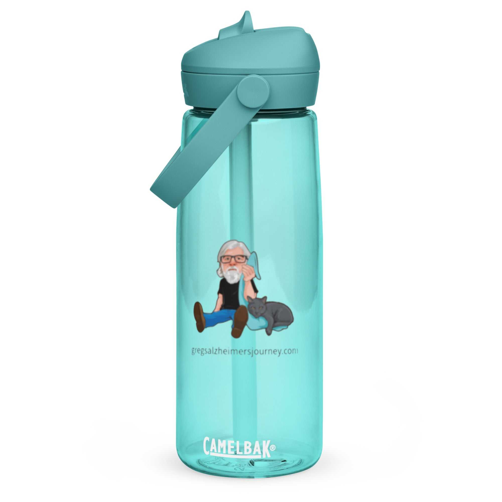 The Crazy Cat Man Signature Flip Straw Water Bottle