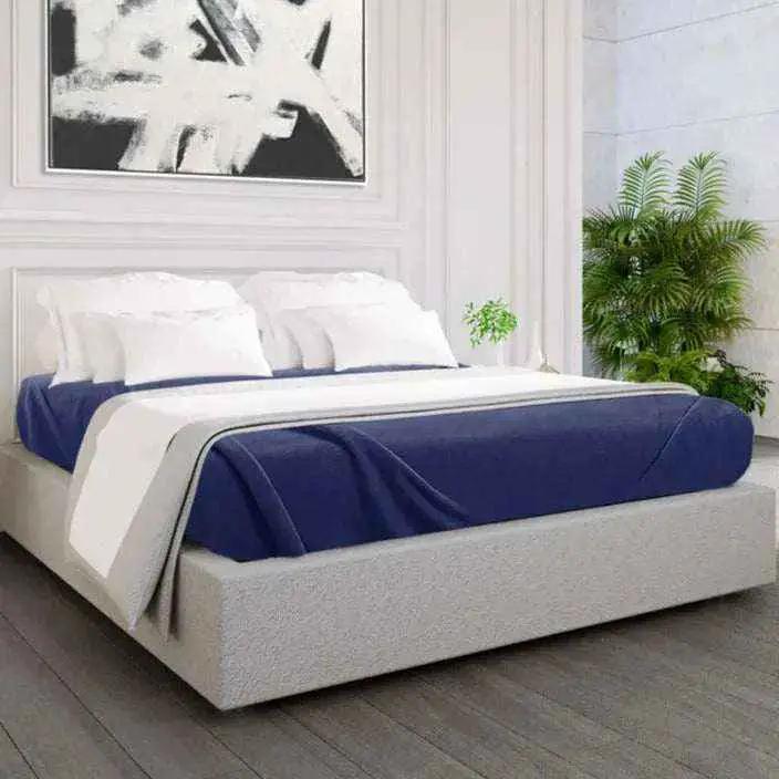 Navy GPF Collection fleece blanket by Rifz Textiles Inc, twin size 66x90 inches, set of two, soft and warm for cozy comfort.