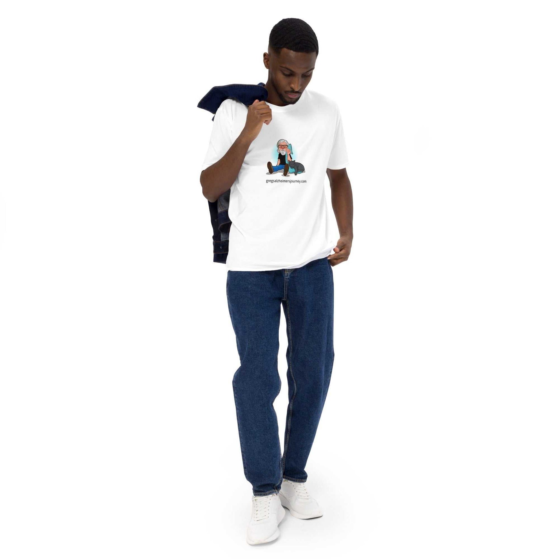 Men's Tee Shirt | The Cat Man Signature Alzheimer's Awareness - Greg's AZ Store