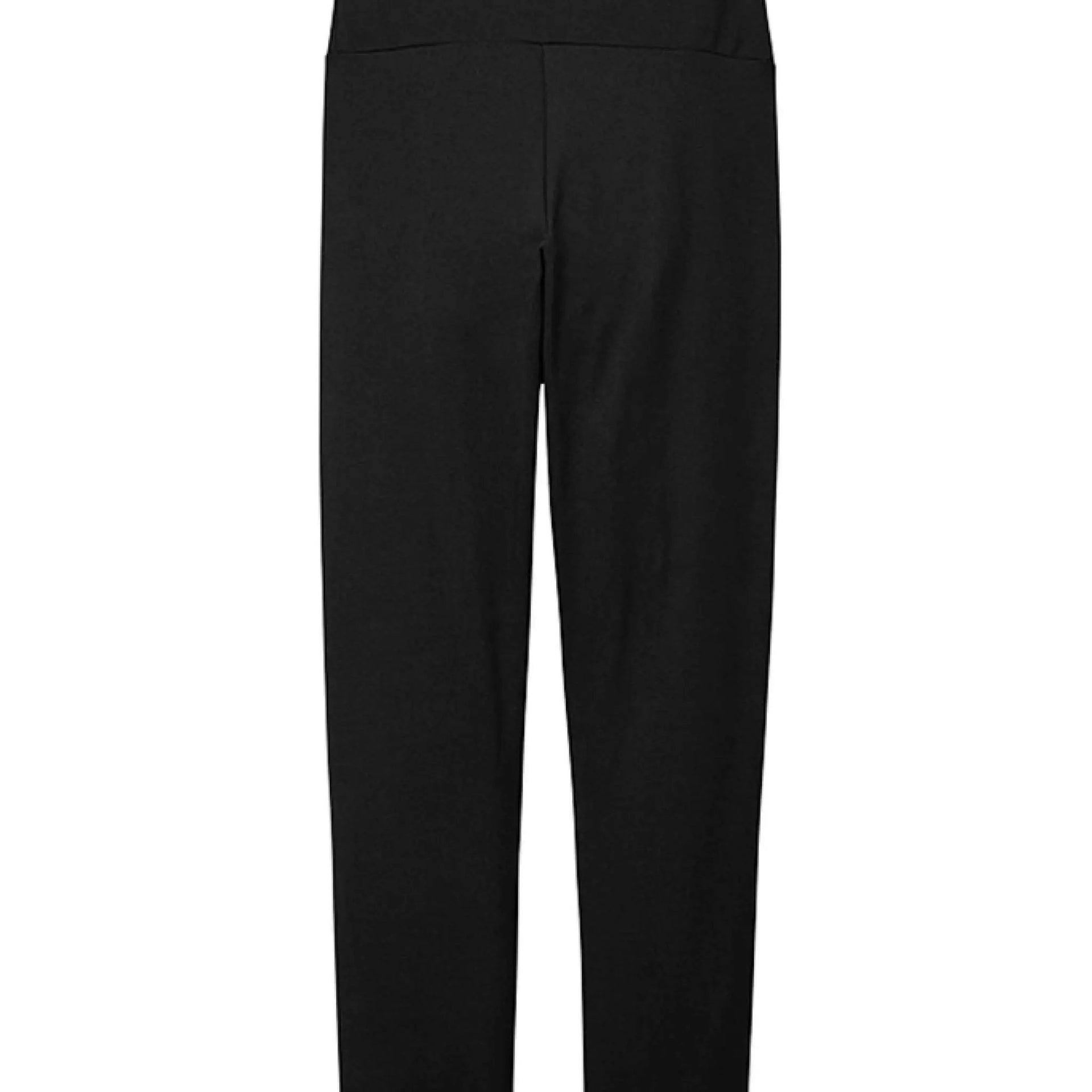 Black high-waist women's leggings by Greg's AZ Store with comfortable, supportive fit for active wear and everyday comfort.