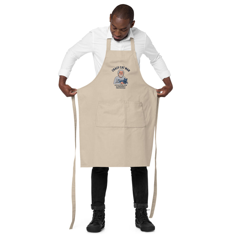 The Cat Man Signature Organic Cotton Apron for Alzheimer's Prevention and Caregiving-4
