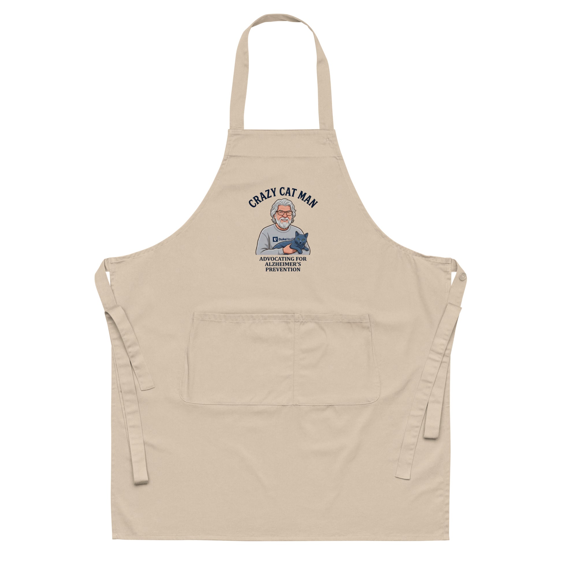 The Cat Man Signature Organic Cotton Apron for Alzheimer's Prevention and Caregiving-5