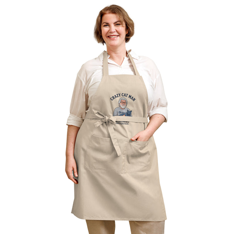 The Cat Man Signature Organic Cotton Apron for Alzheimer's Prevention and Caregiving-3
