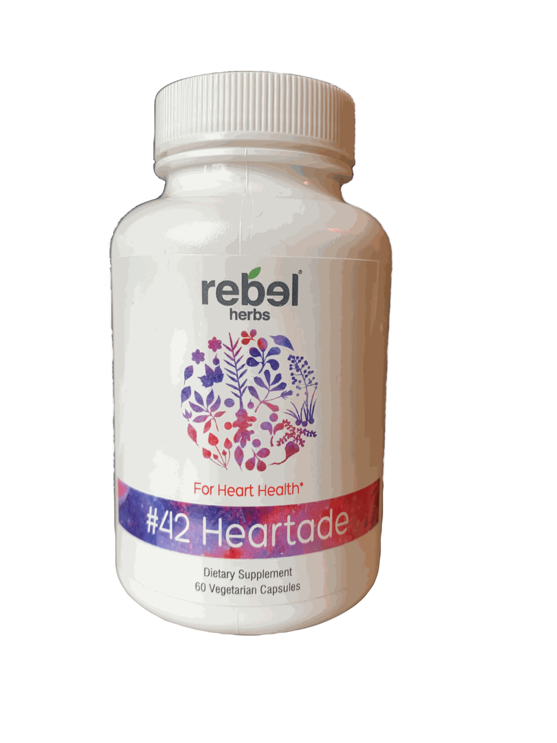 Rebel Herbs Organic Heartade Vegetarian Caps - 60 Count