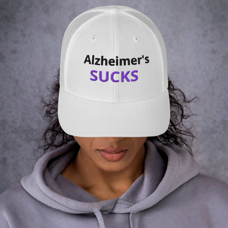 Alzheimer's Embroidered Trucker Cap - Show Your Support - Greg's AZ Store