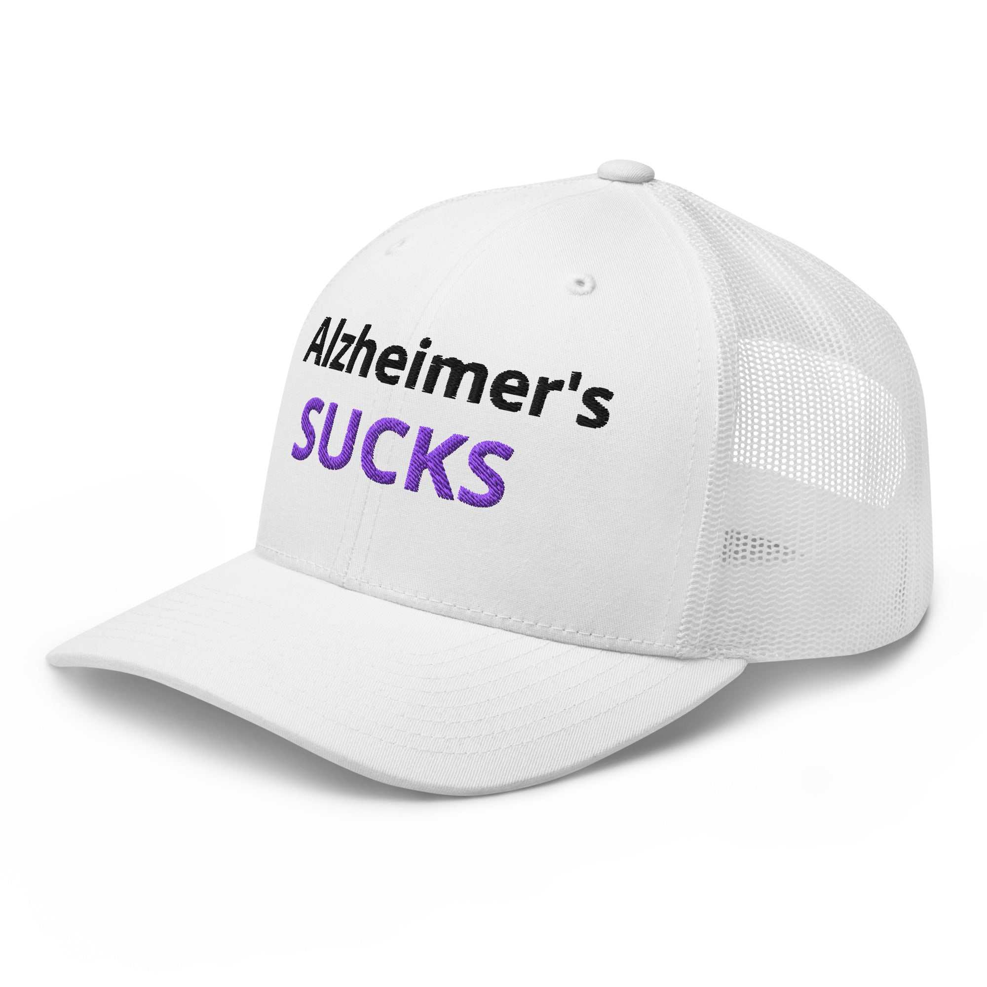 Alzheimer's Embroidered Trucker Cap - Show Your Support - Greg's AZ Store