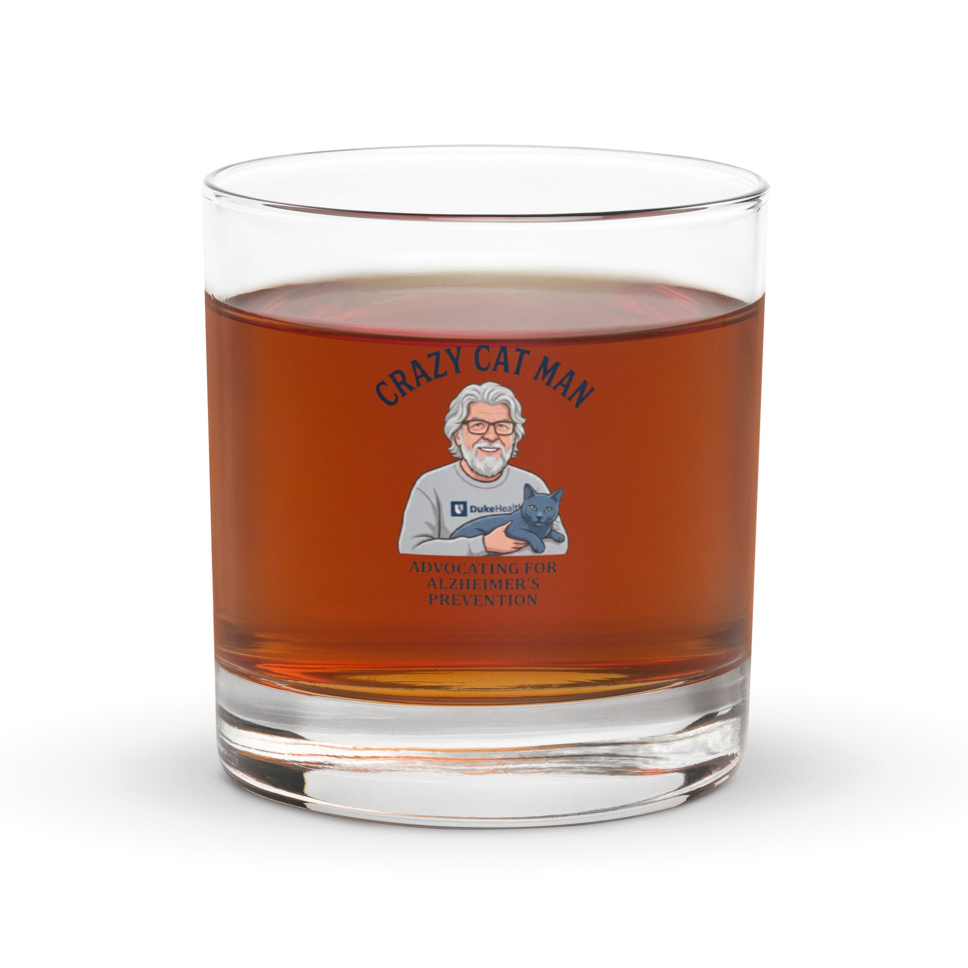 Elevate Your Spirits with The Cat Man Signature Rocks Glass: Supporting Alzheimer's Prevention