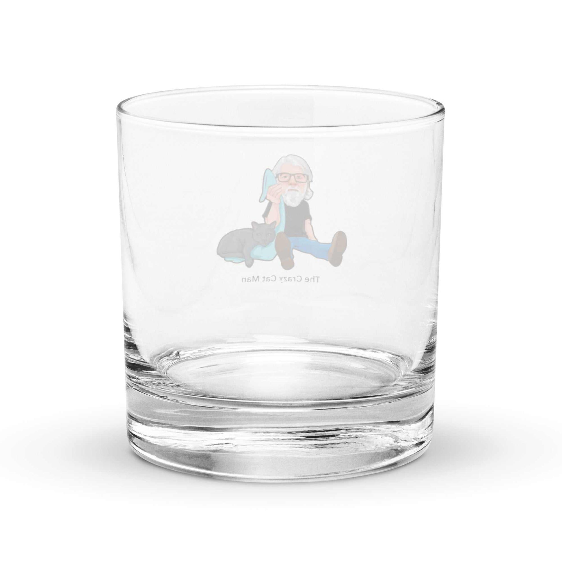 The Crazy Cat Man Signature Rocks Glass