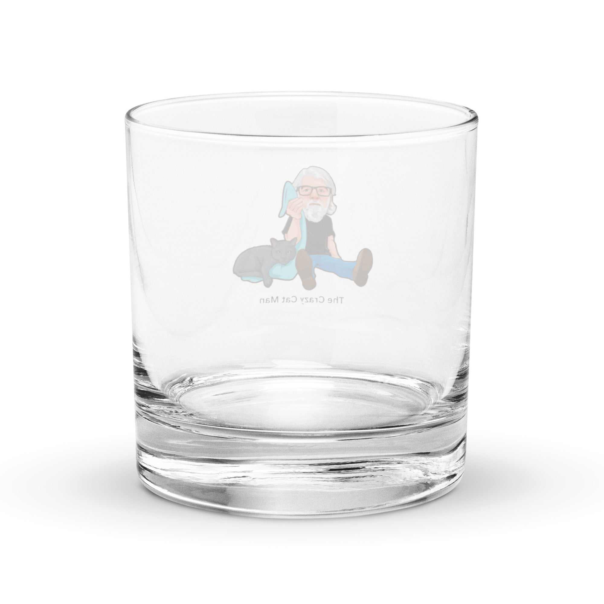 The Crazy Cat Man Signature Rocks Glass