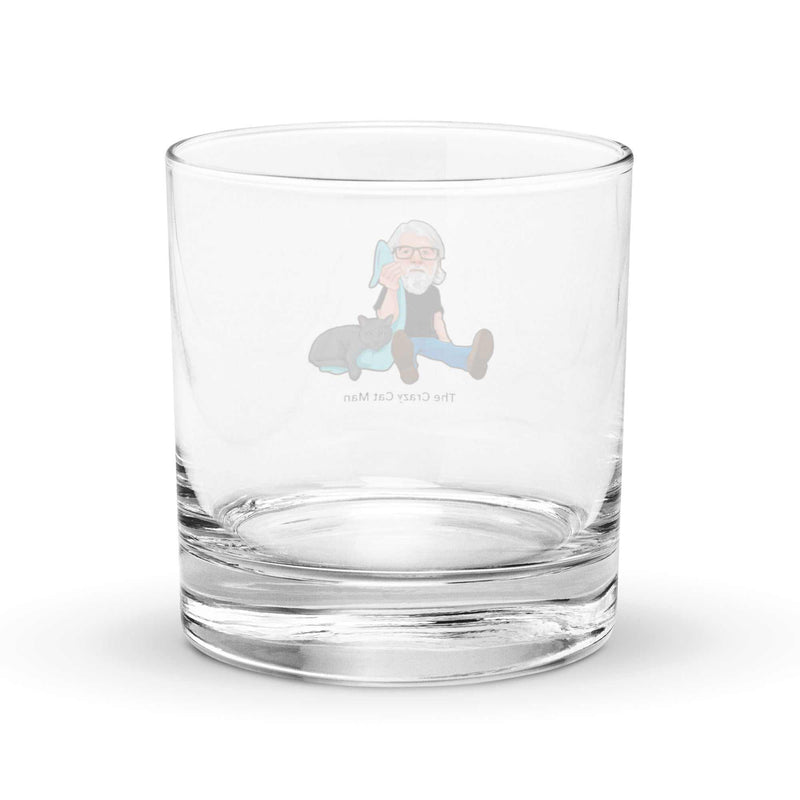 The Crazy Cat Man Signature Rocks Glass