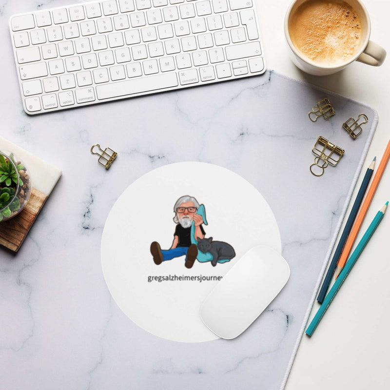 The Crazy Cat Man Signature Round Mouse Pad