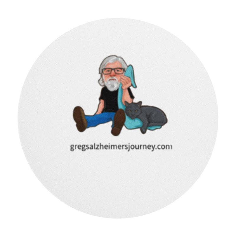 The Crazy Cat Man Signature Round Mouse Pad