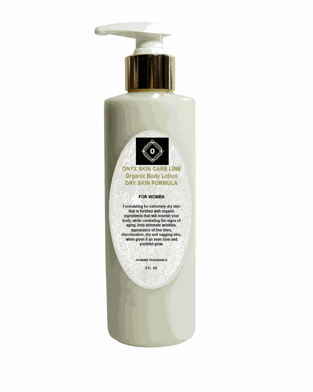 Shea Butter Organic Body Lotion in 8 oz pump bottle with 10 natural fragrances for deep hydration and sensitive skin care