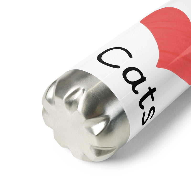 Stainless Steel Water Bottle - Love Cats