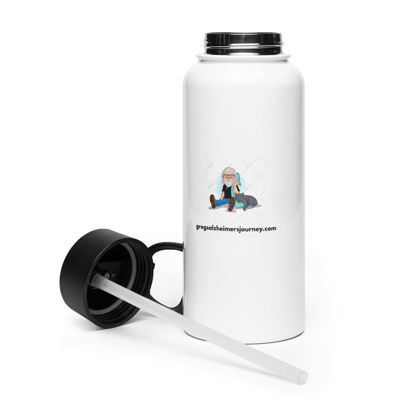 Caregiver Appreciation & Alzheimer's Awareness Stainless Steel Water Bottle With A Straw lLd